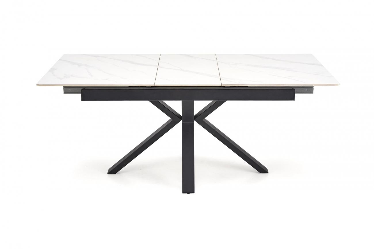 matbord 'platan' 140-180cm - vit/svart