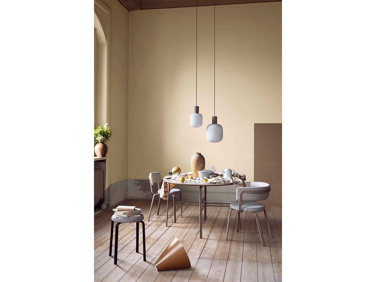 Taklampa 'Lolly' 42cm - Beige/Vit