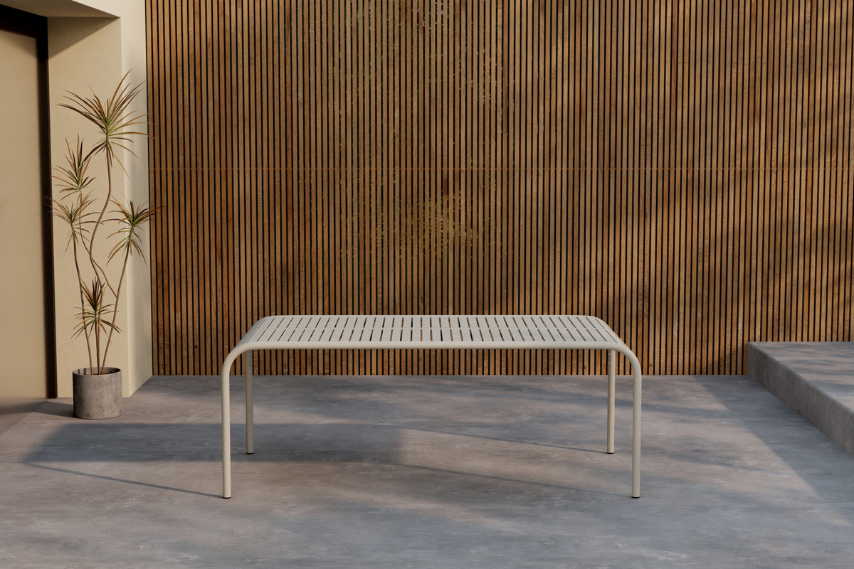 Trädgårdsbord 'Pego' 200x100cm - Beige