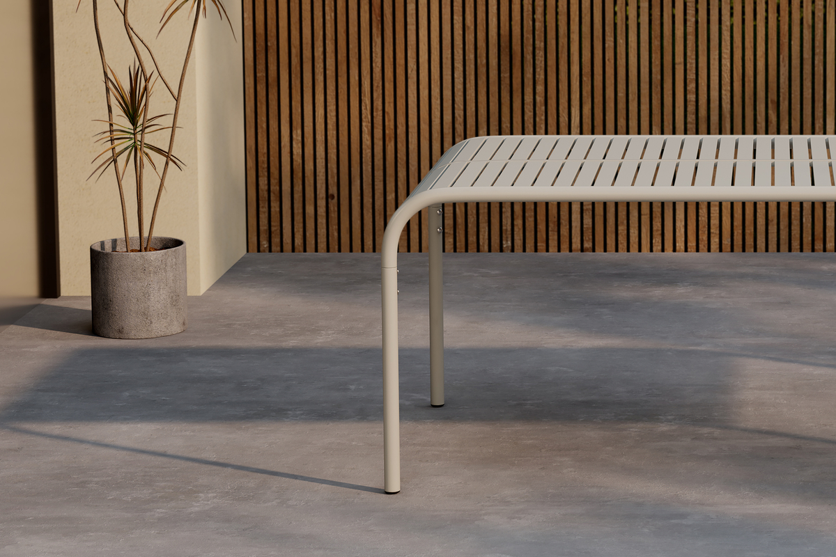 Trädgårdsbord 'Pego' 200x100cm - Beige