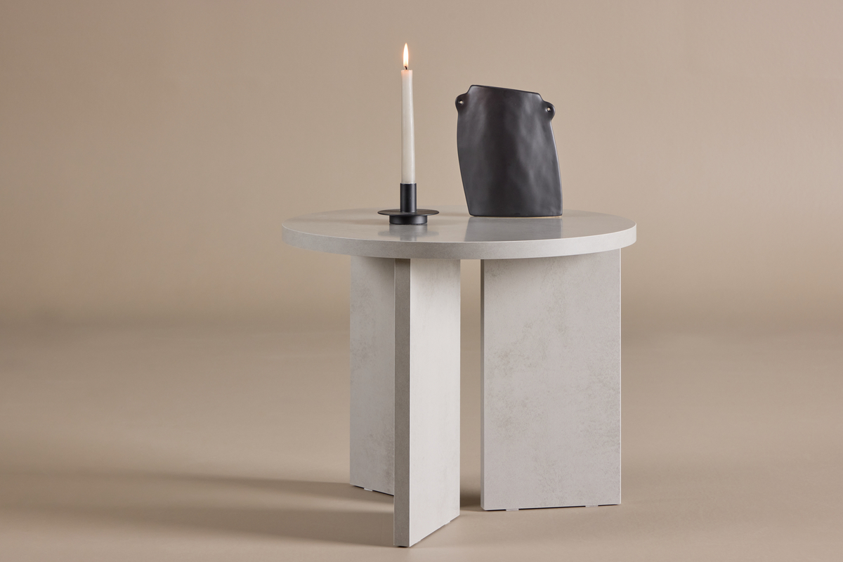 Soffbord 'Stjärnvik' Runt 55cm - Grå