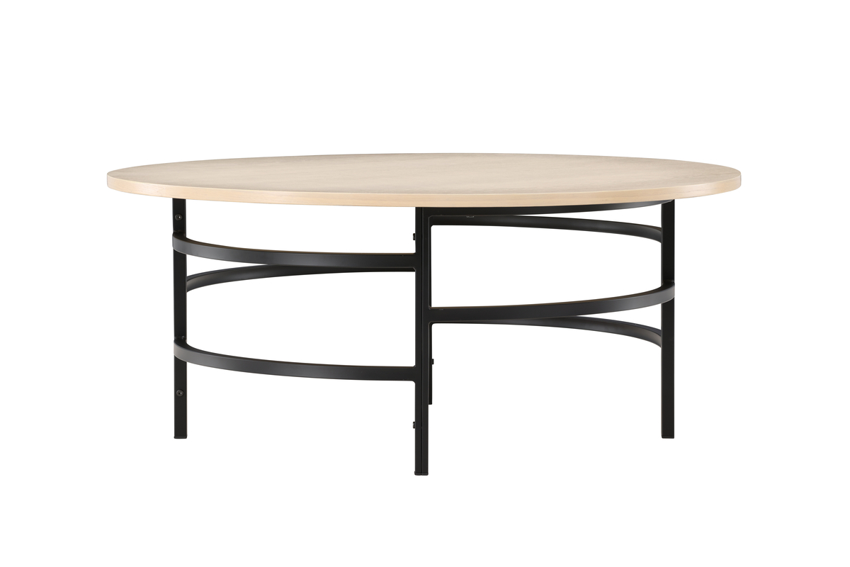 Soffbord 'Copenhagen' 100x43cm - Vitpigmenterad/Svart