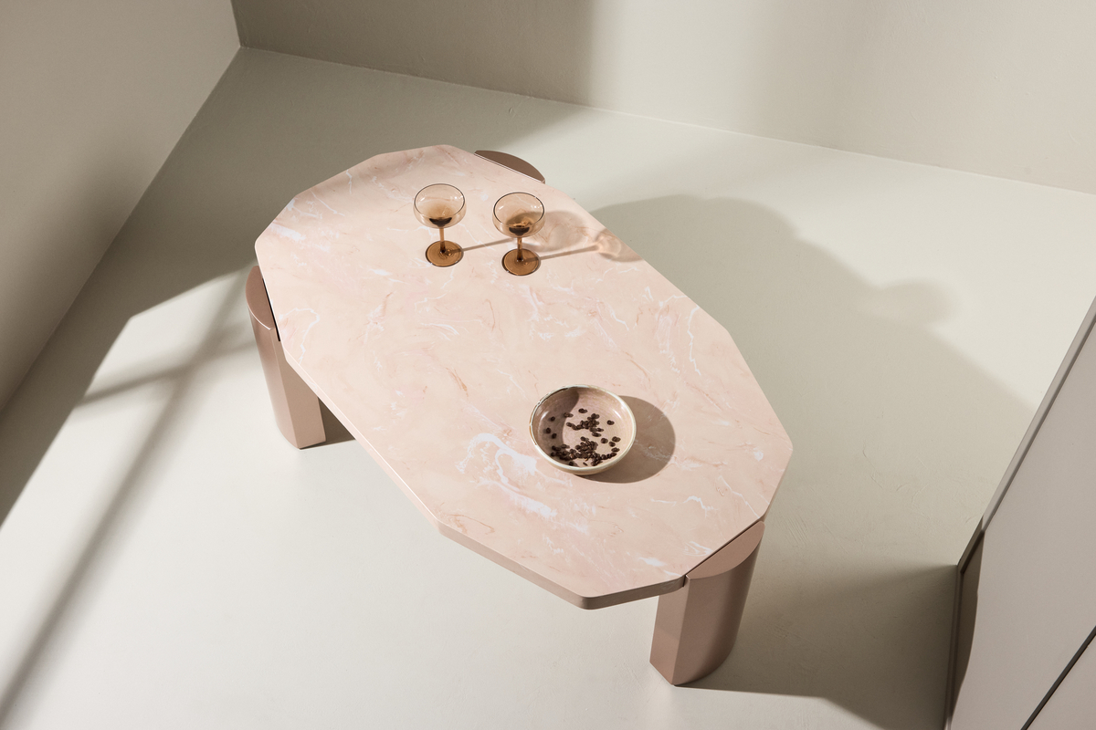 Soffbord 'Kres' 125x71cm - Rosa