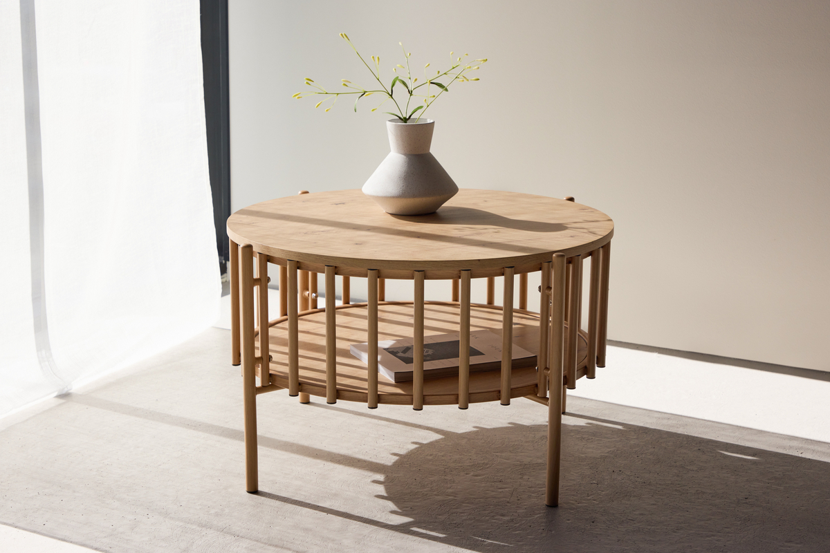 Soffbord 'Runvik' Runt 80cm - Natur