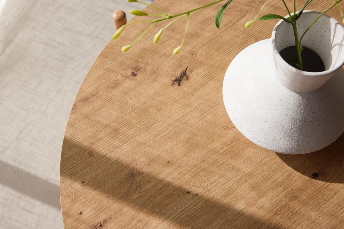 Soffbord 'Runvik' Runt 80cm - Natur
