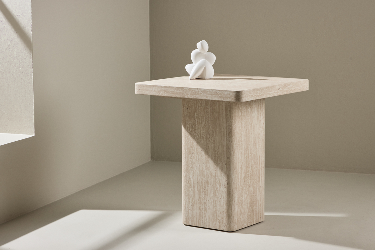 Soffbord 'Qvart' 50x50cm - Beige