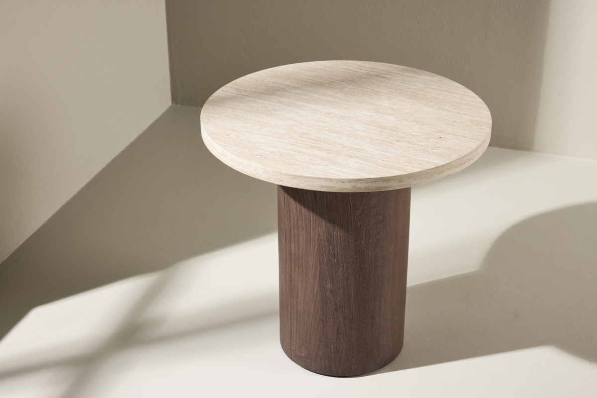 Soffbord 'Noli' Runt 50cm - Beige