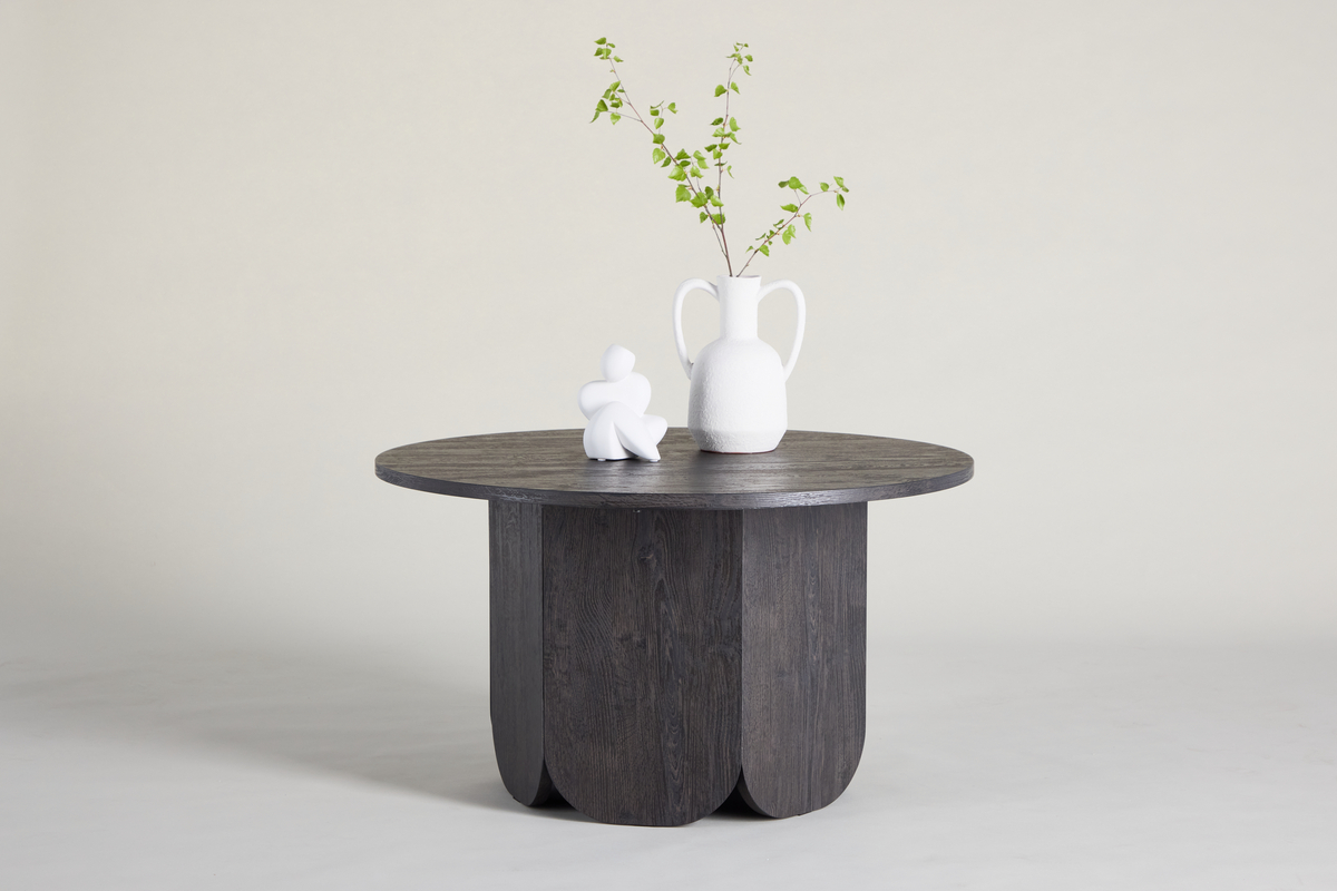 Soffbord 'Björkvik' Runt 80cm - Svart