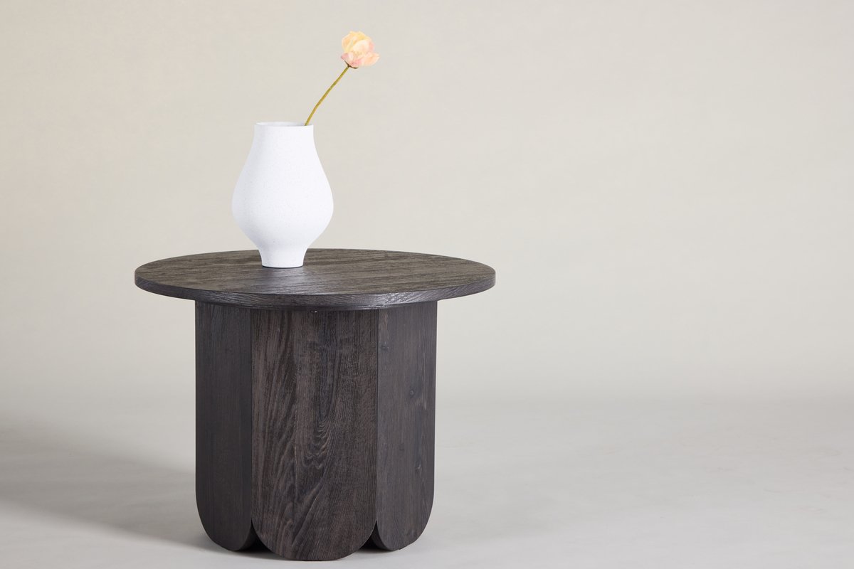 Soffbord 'Björkvik' Runt 60cm - Svart