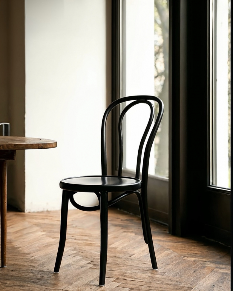 Stol 'Bistro' - Trä/Svart