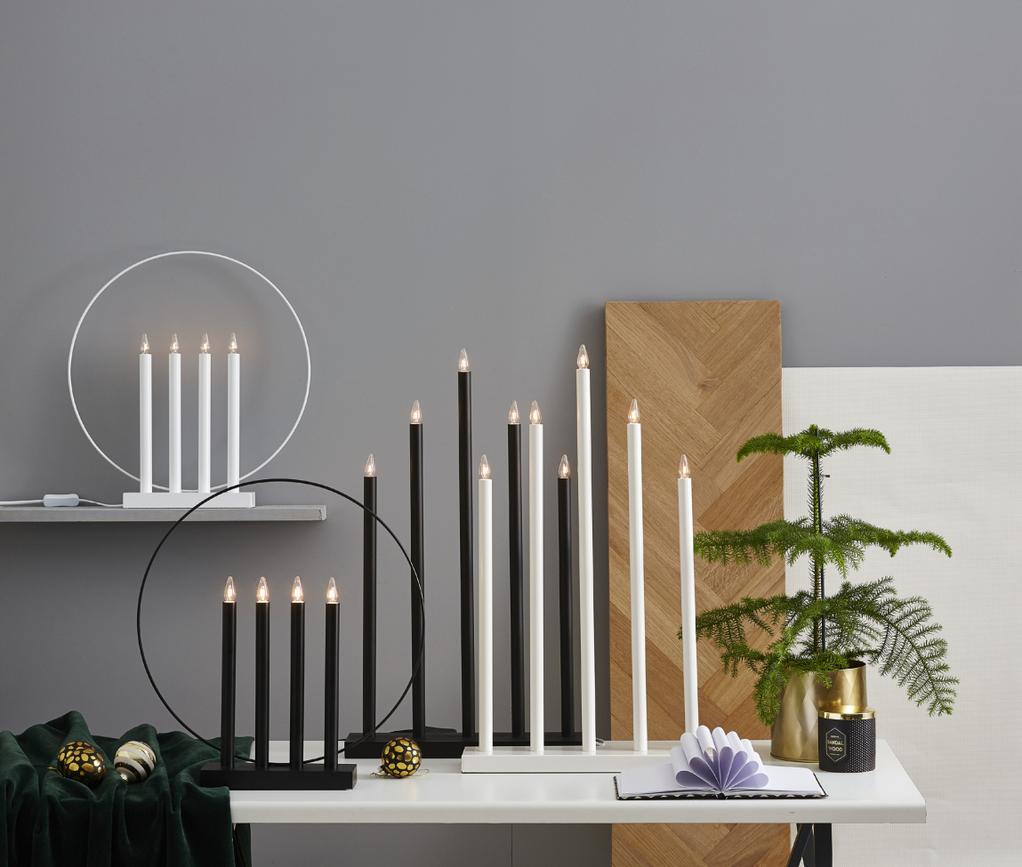 Adventsljusstake 'Holy' 5 Lampor - Svart