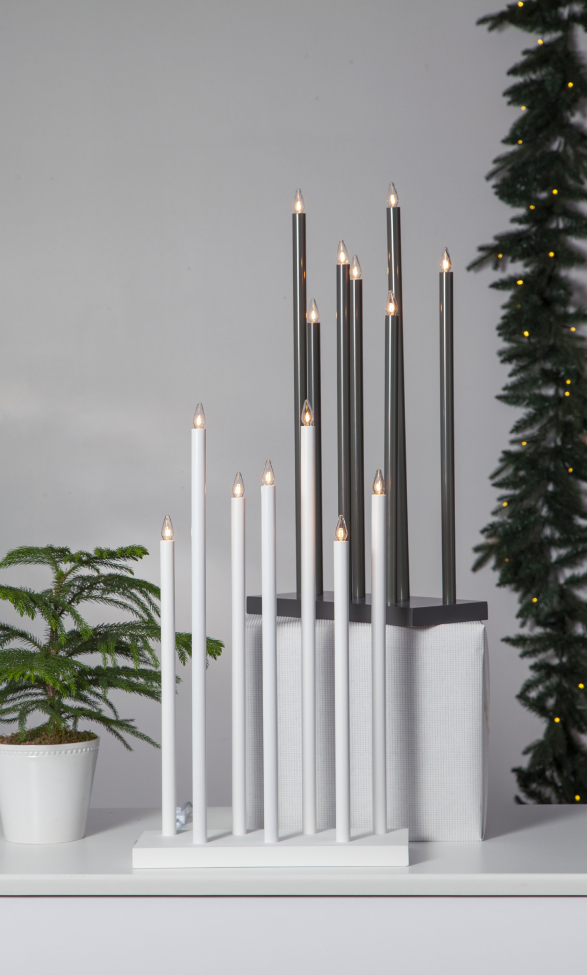 Adventsljusstake 'Holy' 7 Lampor - Svart