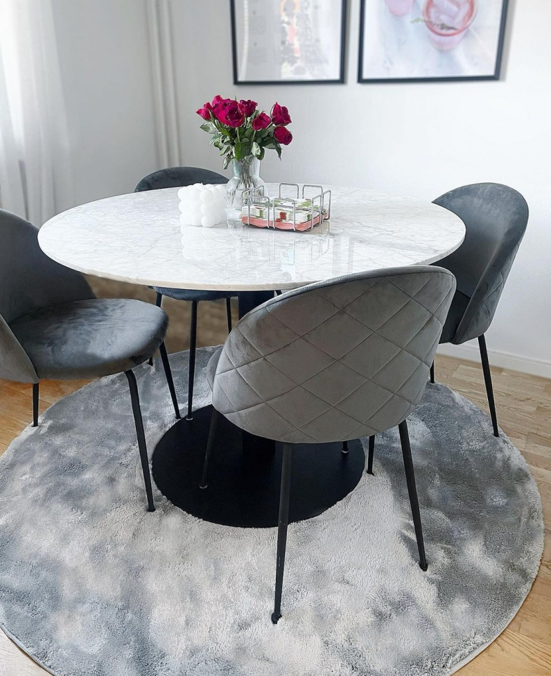 Rund matta 'Aranga Super Soft' 200cm - Grå