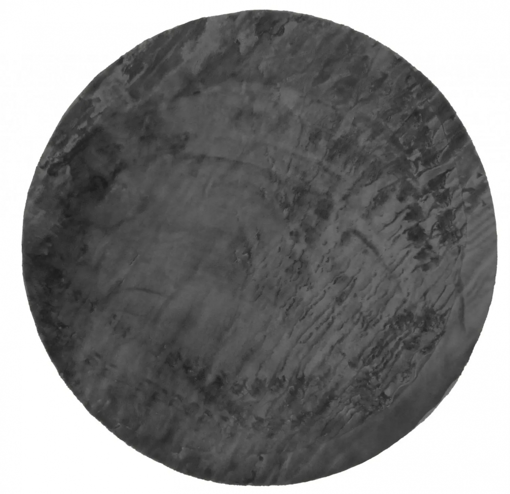 Rund matta 'Aranga Super Soft' 80cm - Antracit