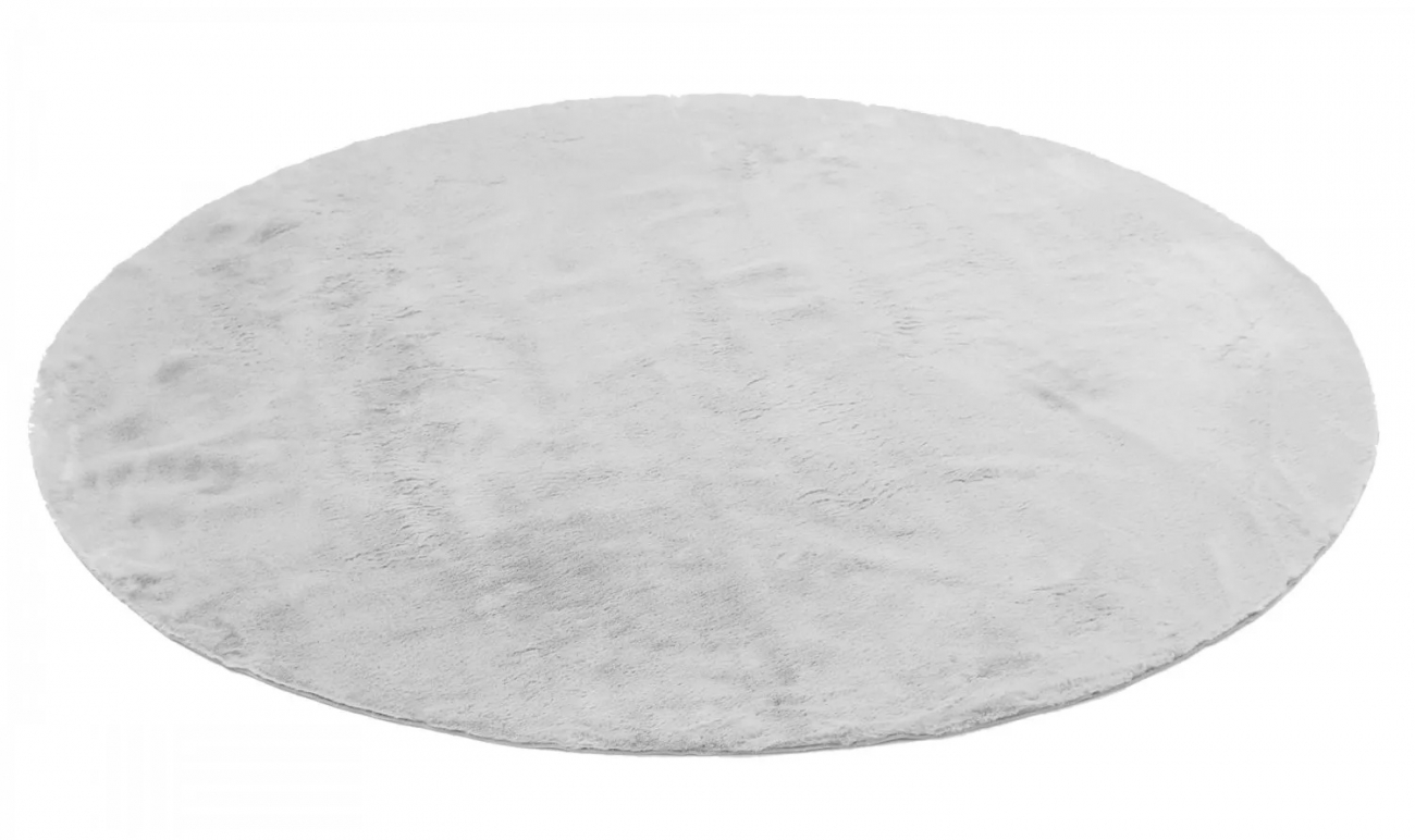Rund matta 'Aranga Super Soft' 240cm - Grå