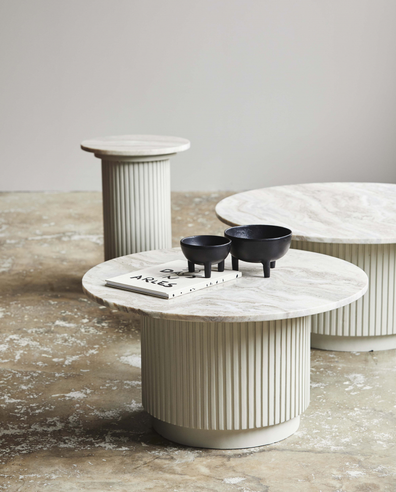 Soffbord 'Erie' - Sand/Marmor