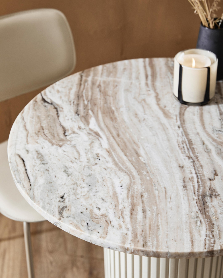 Soffbord 'Erie' - Sand/Marmor