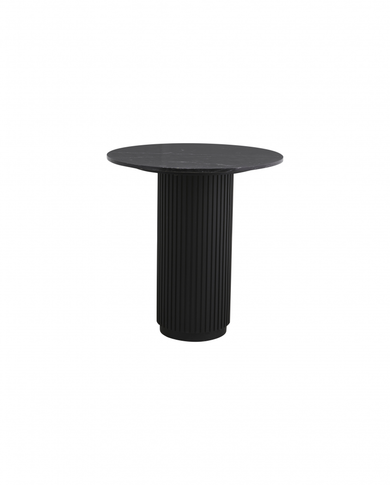 cafebord 'erie' - svart/marmor
