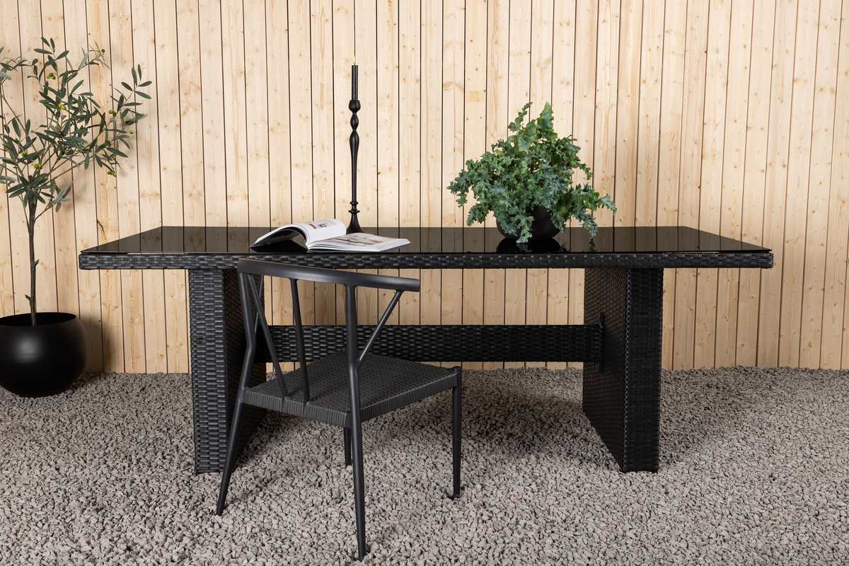 Matbord 'Pudas' 200x100 cm - Svart