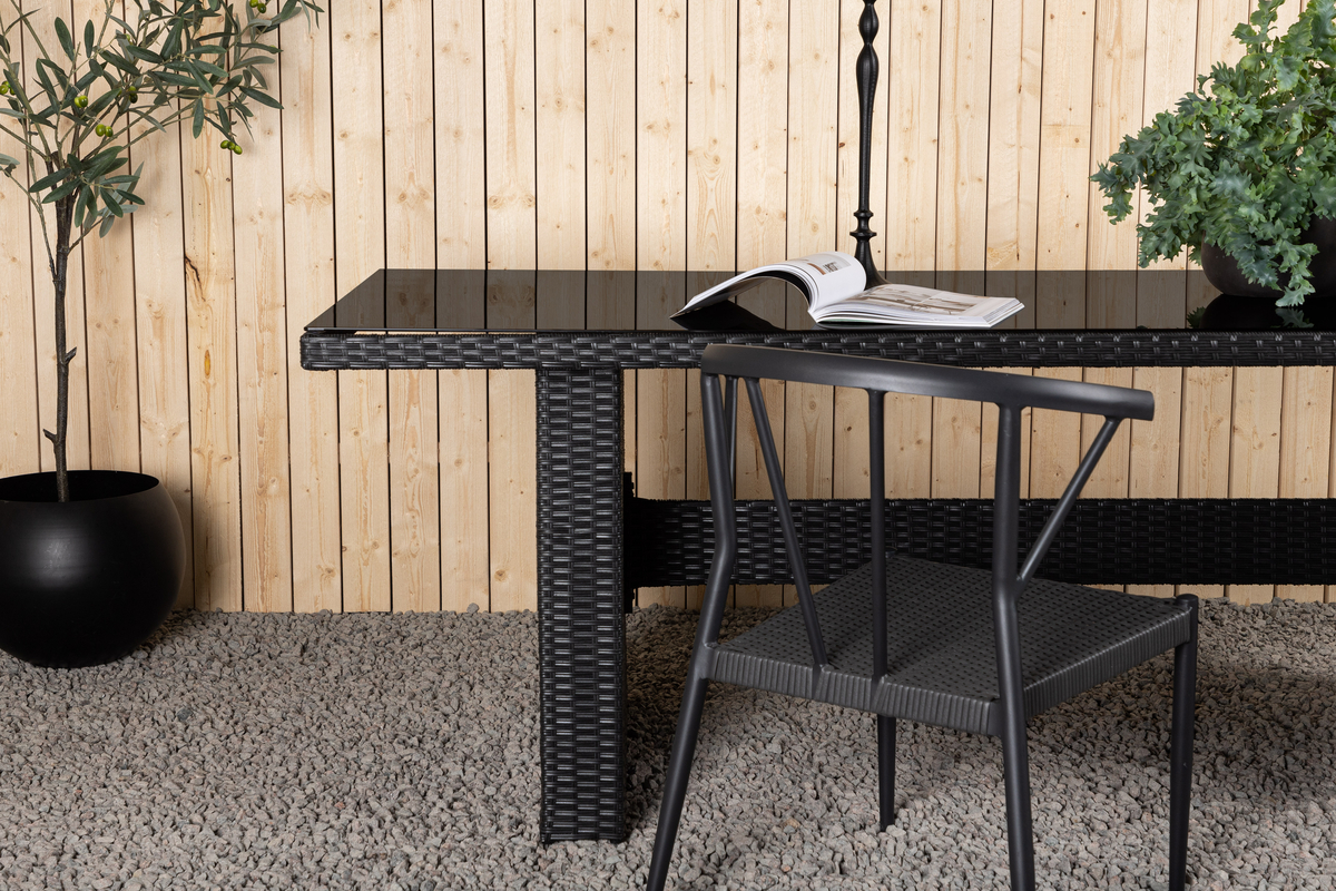 Matbord 'Pudas' 200x100 cm - Svart