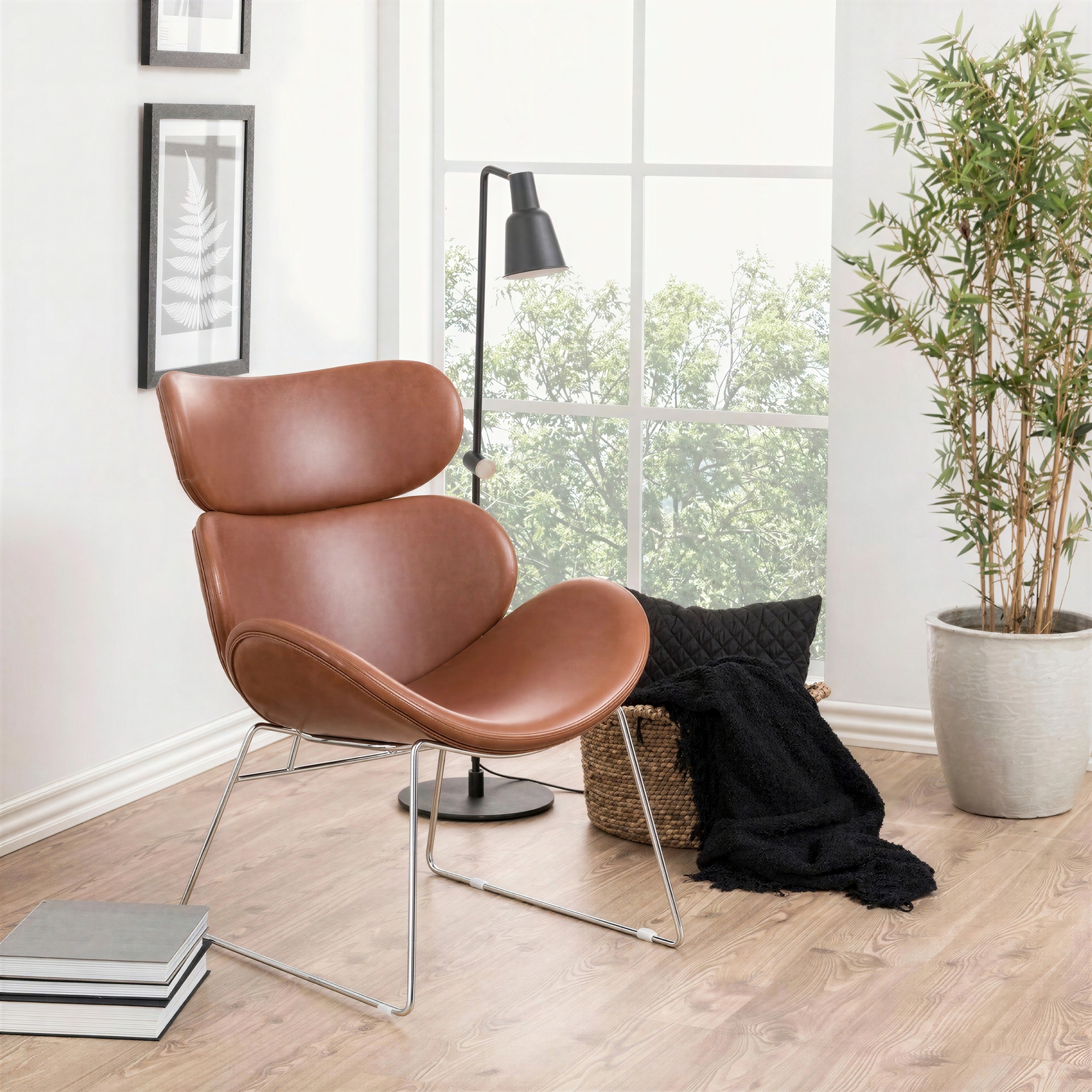 Fåtölj 'Hushum' 85cm - Brun