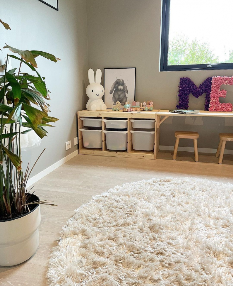 Rund matta 'Janjira' 120cm - Offwhite