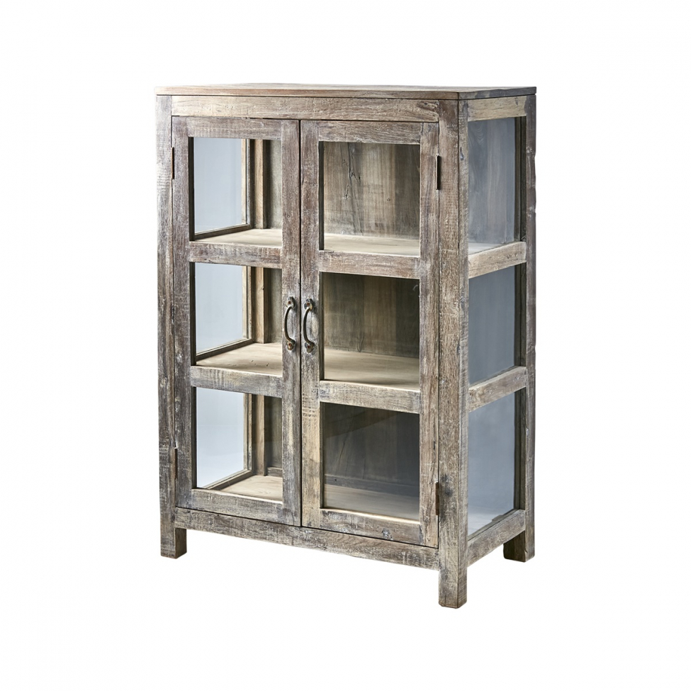 vitrinskåp 'riko' 120cm - återvunnet trä