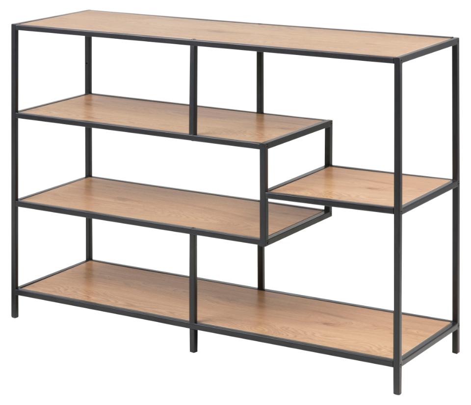 bokhylla 'seaford' 114x78cm - natur/svart