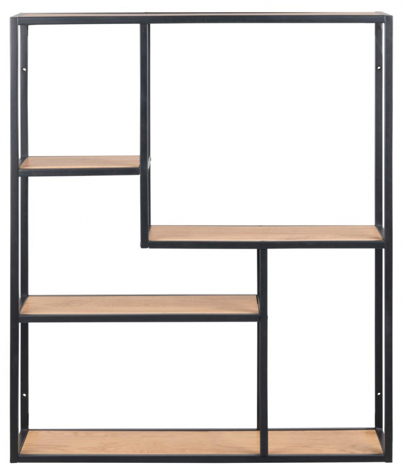 vägghylla 'hydra' 75cm - svart/natur