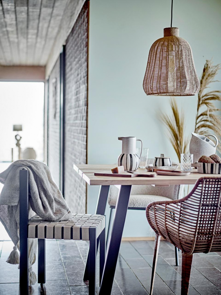 Matbord 'Cosy' 200x96cm - Ek/Svart 