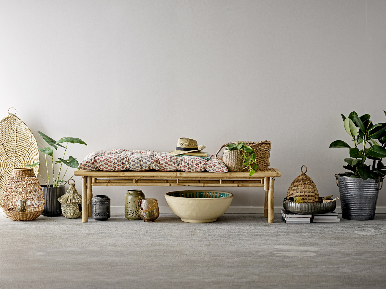 Bänk 'Sole' 180x45cm - Bambu