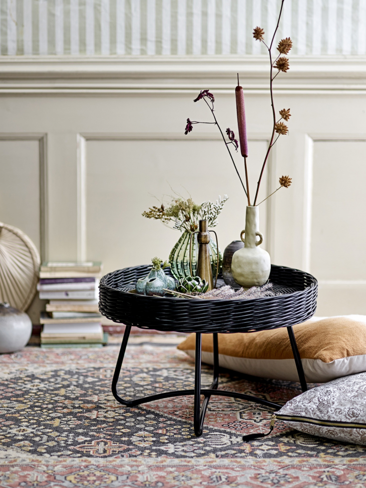 Soffbord 'Hattie' 60cm Runt - Svart/Rotting