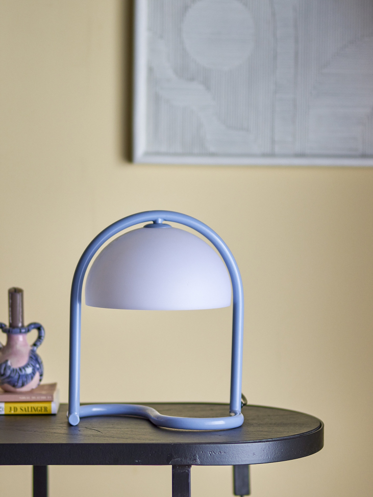 Bordslampa 'Favour' 24.5cm Runt - Blå
