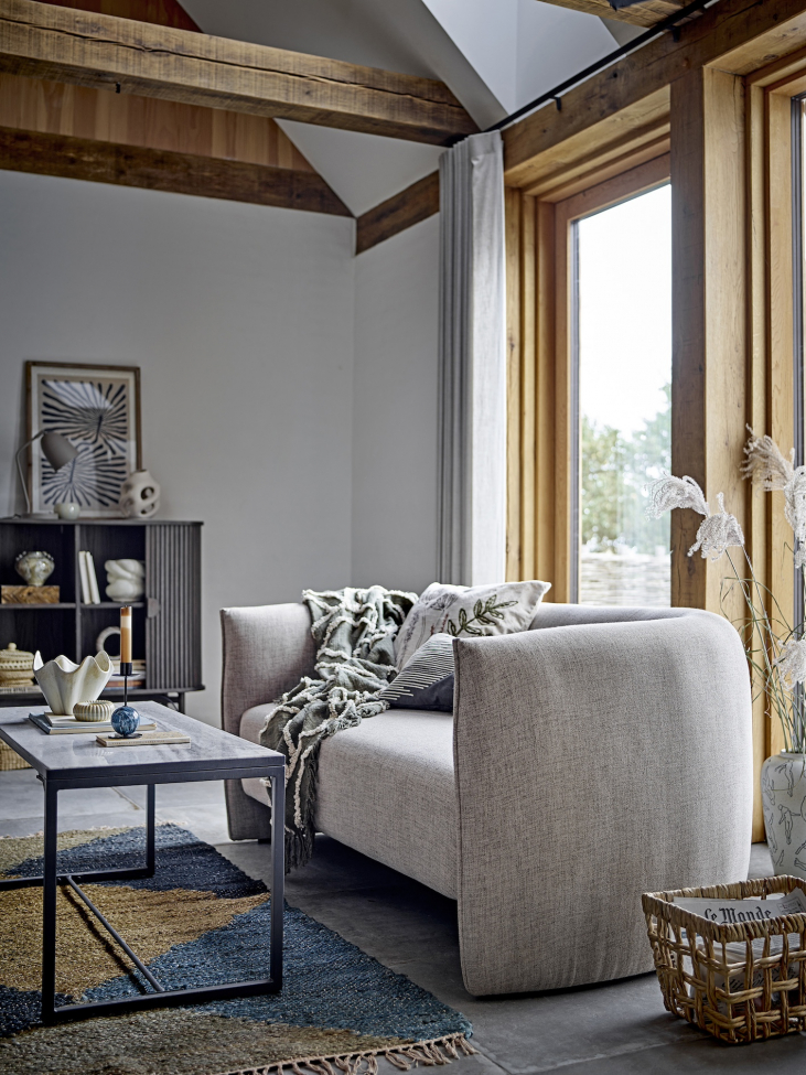 Soffbord 'Ines' - Marmor/Svart