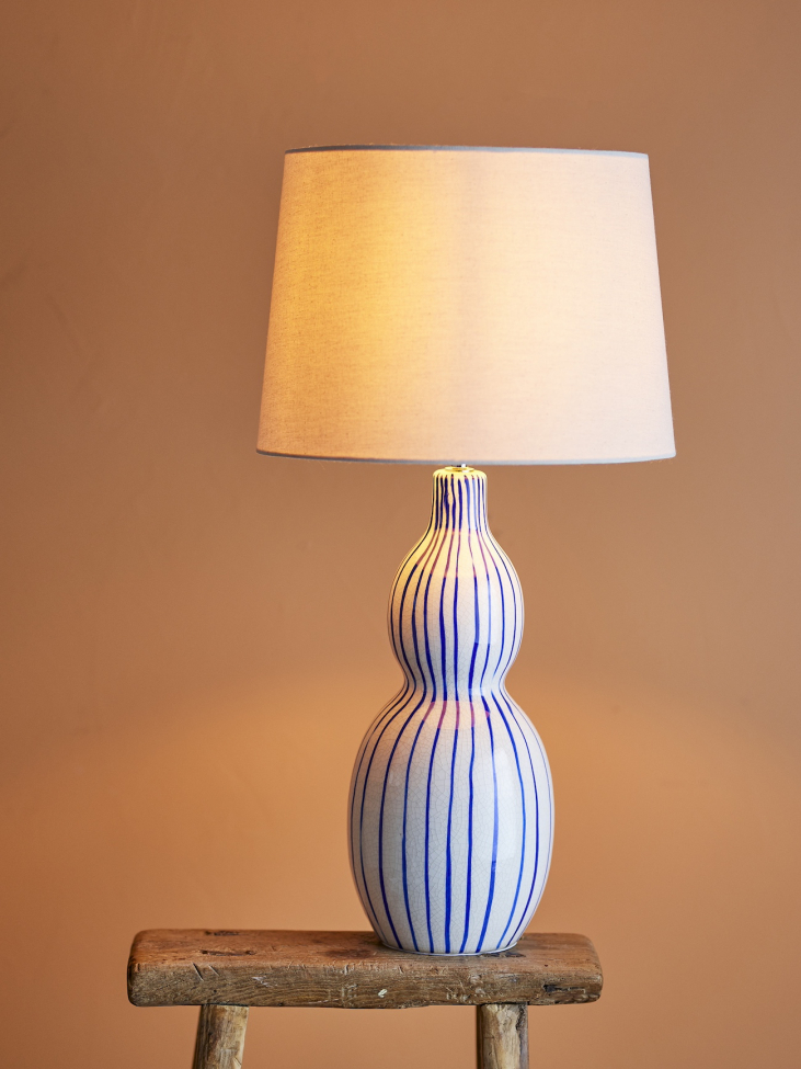 Bordslampa 'Gavisa' 35,5cm Runt - Blå