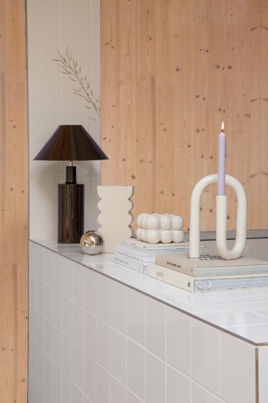 Ljusstake 'Antibes' - Beige
