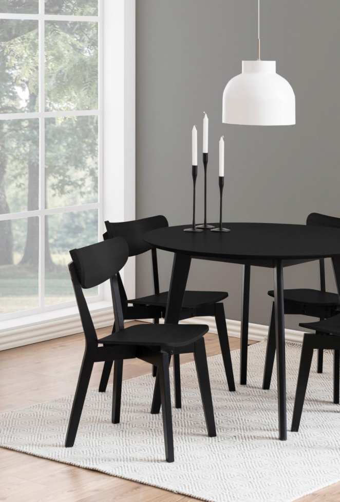 Matbord 'Ärsjö' Runt 105cm - Svart