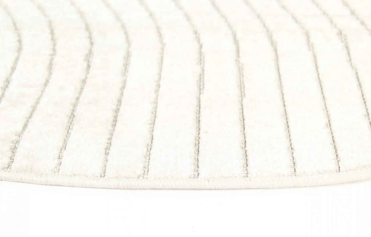 Rund Matta 'Devon' 240cm - Cream