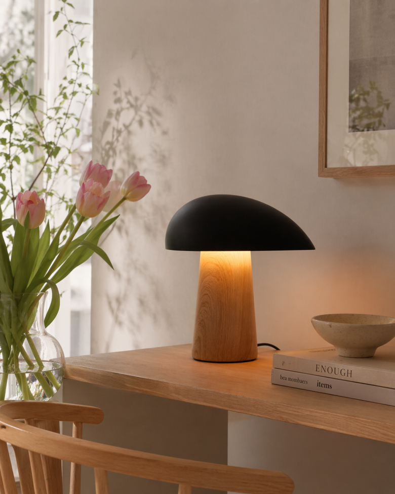 Lampa 'Karlskrona' - Natur/Svart