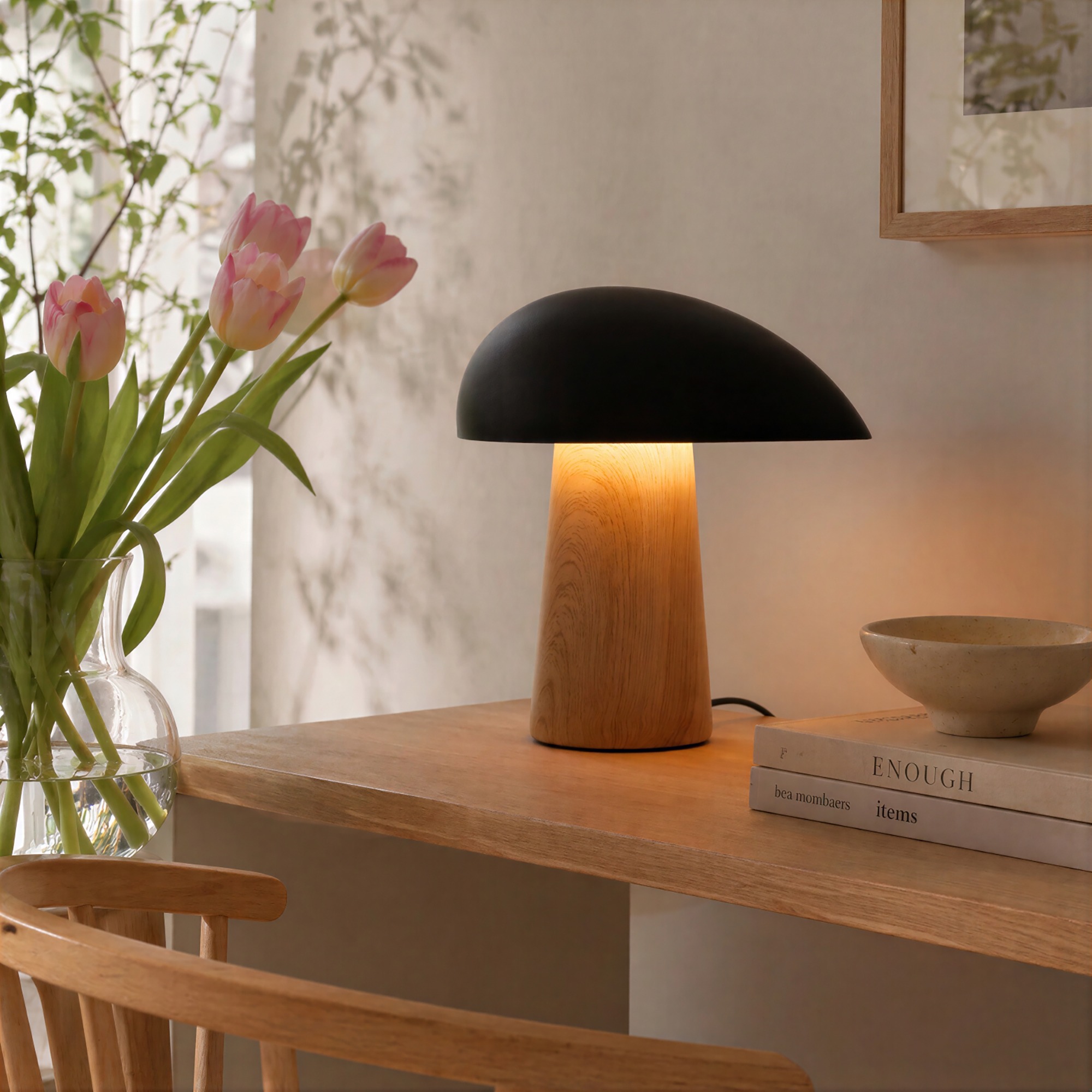 Lampa 'Karlskrona' - Natur/Svart