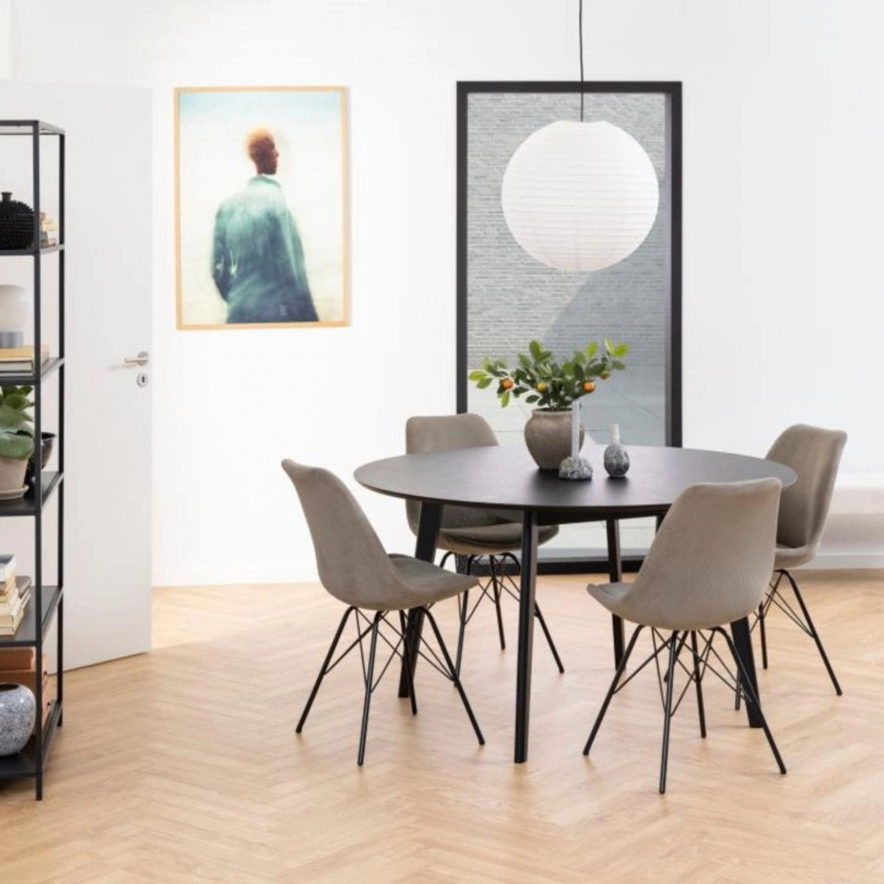 Stol 'Eris' - Mörkbeige/Svart