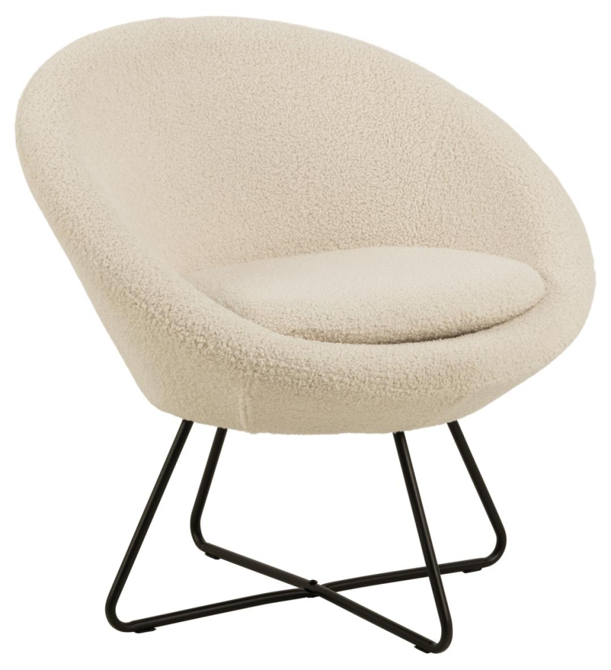 fåtölj 'center' - vit/natur