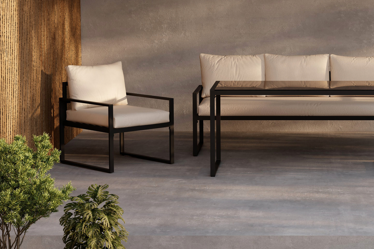 Loungeset 'Vico' - Svart