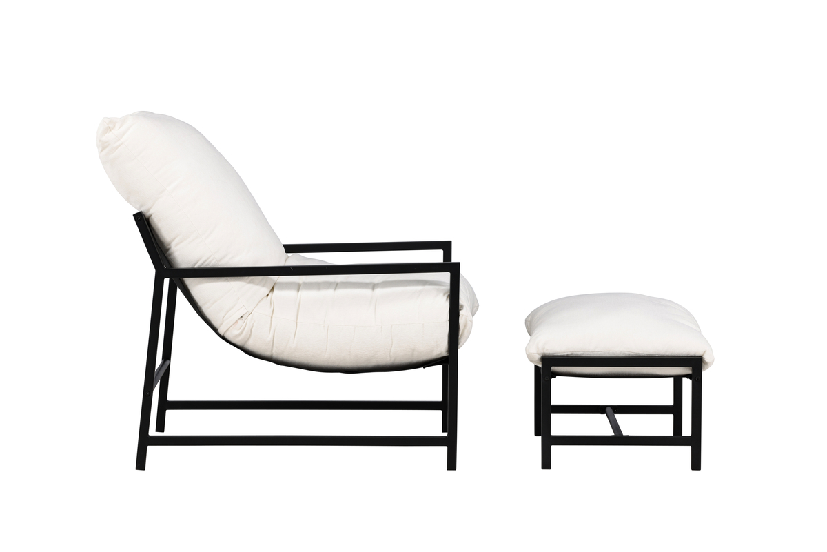 Loungefåtölj 'Corso' - Beige/Svart