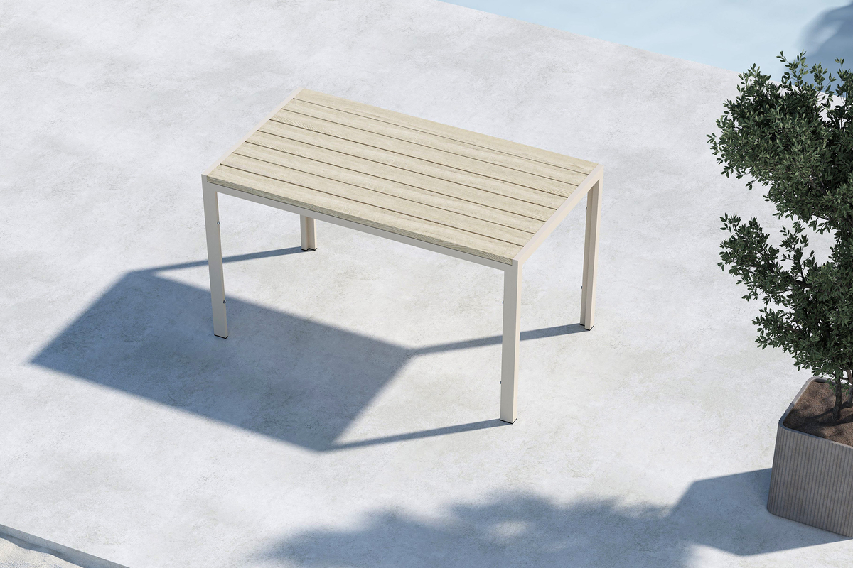 Matbord 'Mirko' 140x74cm - Beige