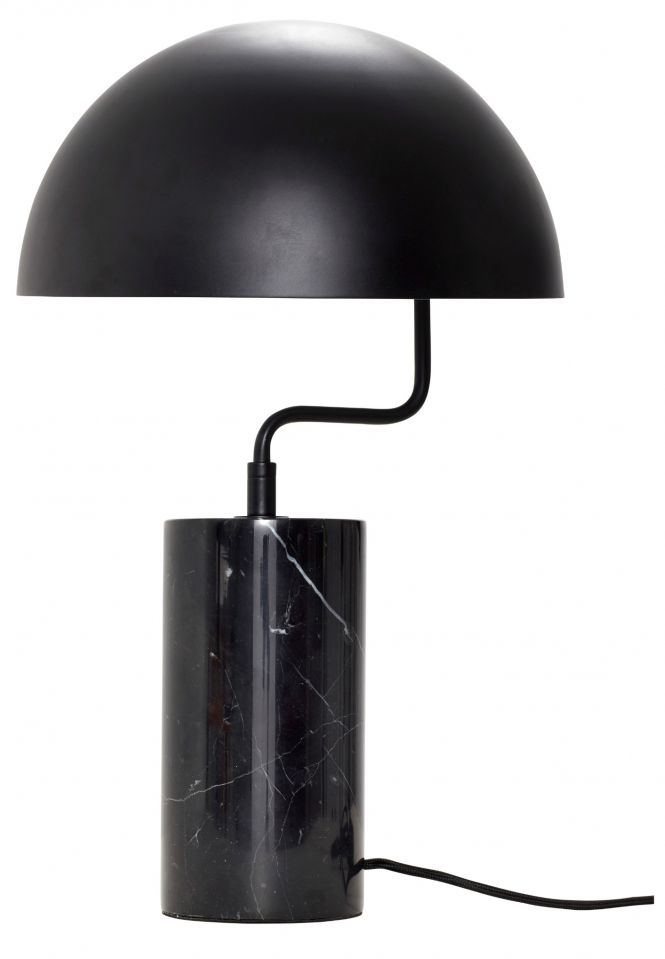 bordslampa 'marble' - svart/marmor