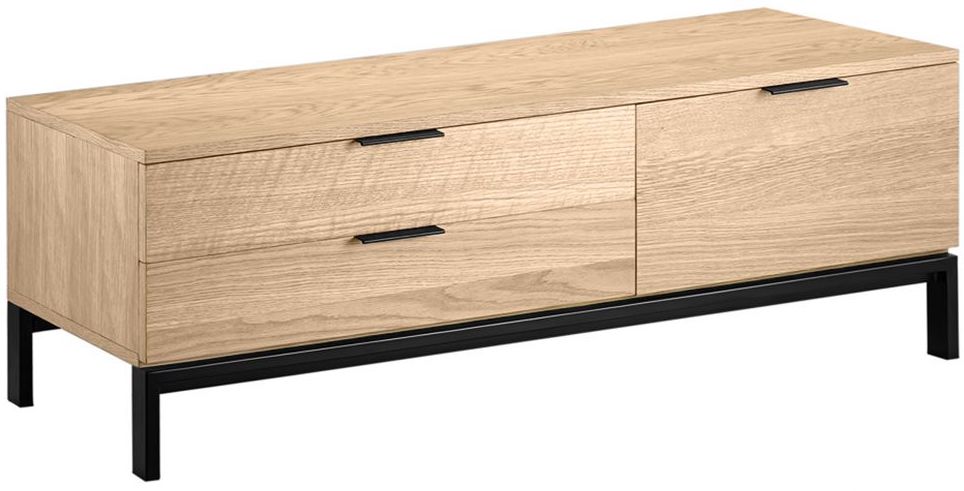 tv-bänk 'grant' - ek/järn