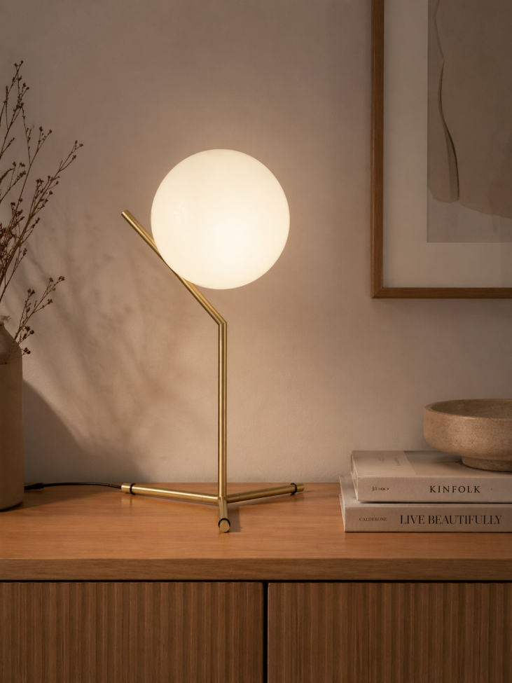 Bordslampa 'Satin' L - Mässing