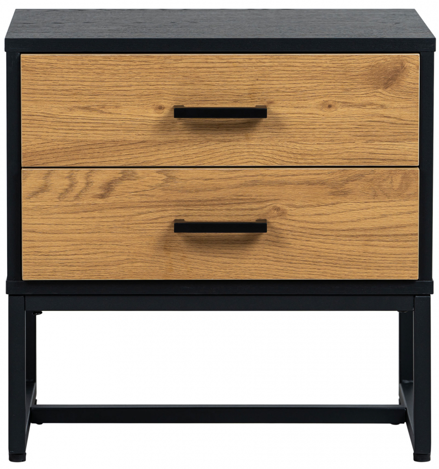 sängbord 'amster' - ek/svart