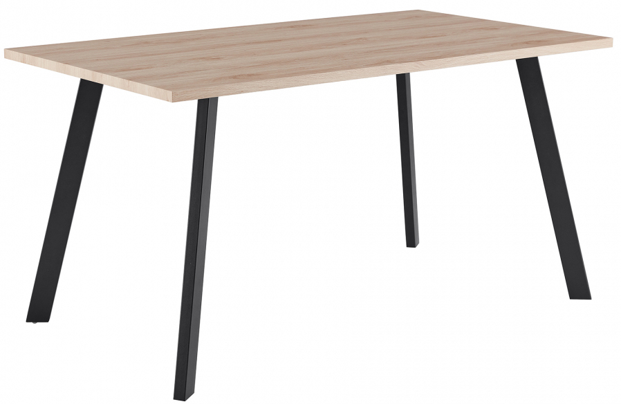 Matbord 'Klassisk' 140x80cm - Svart/Ek